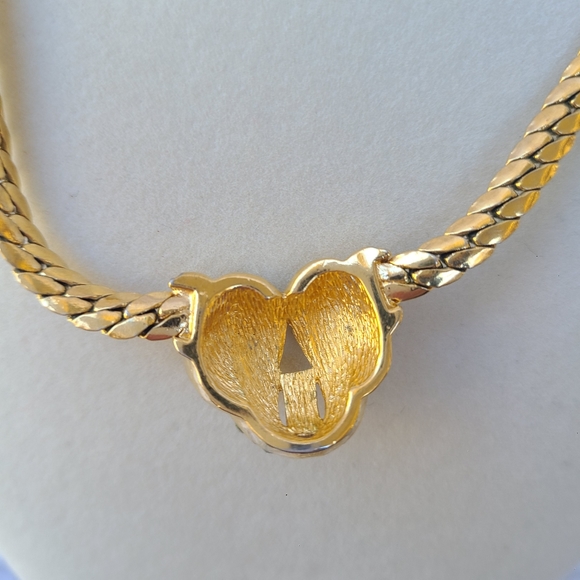 Christian Dior Vintage Heart Pendant Necklace, Gold Plated, Excellent Condition - Picture 3 of 6